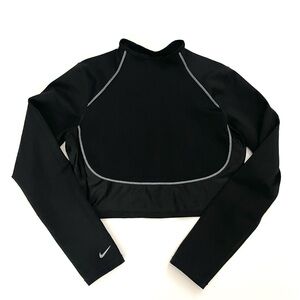 Nike Tech Pack City Ready Long Sleeve Reflective Crop Top Black Size Large
